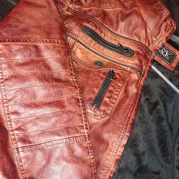 Buckle Black Faux Leather Jacket. - Picture 7 of 10